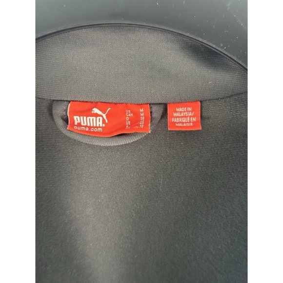 PUMA Women's Gray and Blue Athletic Sport Track Jacket Sweatshirt Size Medium - Picture 4 of 11